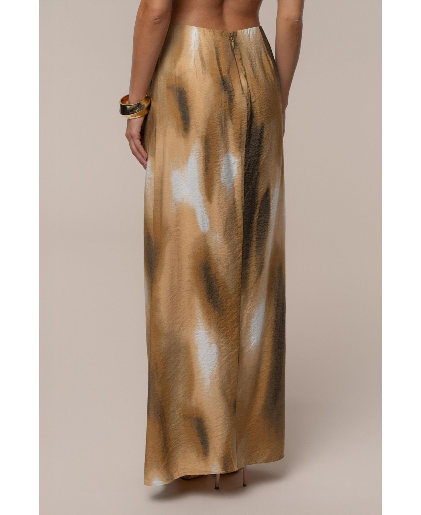 Женская юбка JLUXLABEL Flowing Elegance Maxi, цвет: Коричневый — фото 8