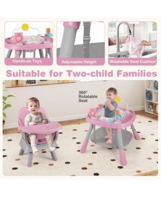 16-in-1 Baby High Chair w/ Activity Center Booster Seat Building Block Table
