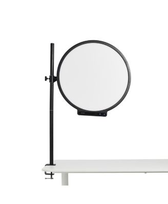 Verge Max 22" 60W Bi-Color Circular LED Light Panel, Charcoal - Includes Desk Clamp Stand with a 360deg Swing Mounting Arm and 180deg Pan