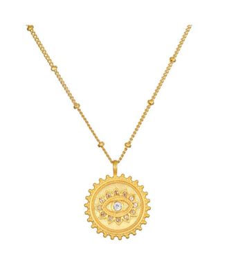 True Visionary White Topaz Evil Eye Necklace