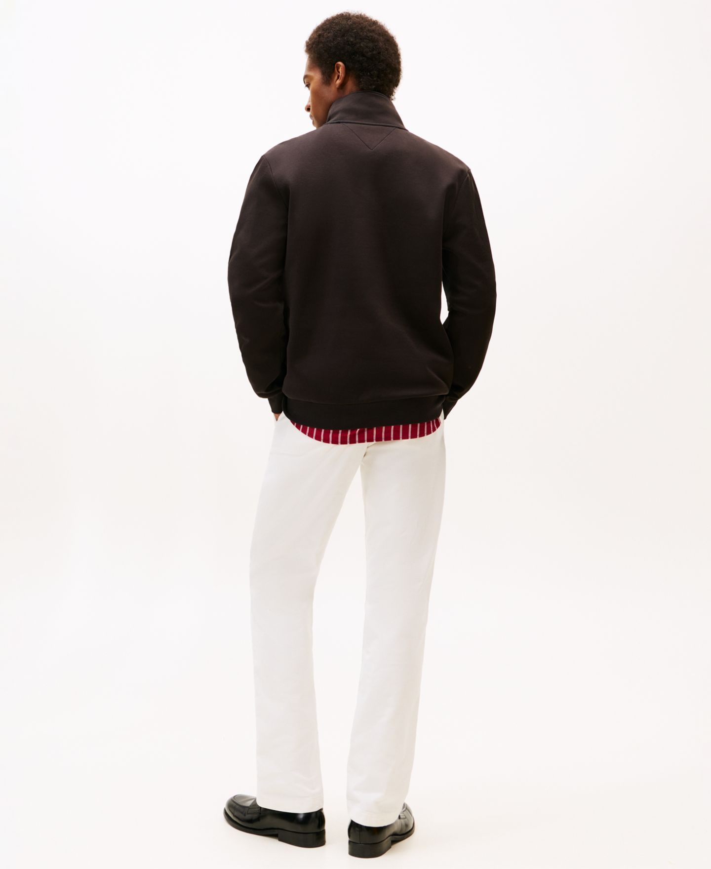 Мужской свитшот Tommy Hilfiger Essential Intechno Knit Regular-Fit Quarter-Zip, цвет: Чёрный — фото 4