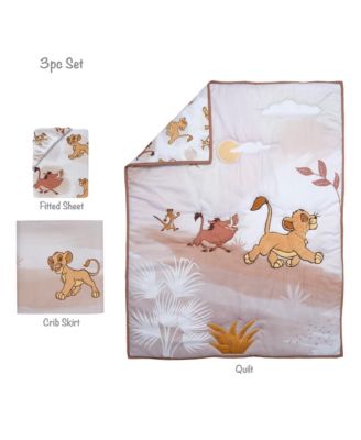 Disney Baby Lion King Safari 3-Pc Infant Nursery Crib Bedding Set