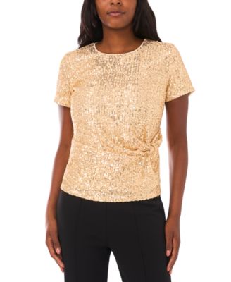 Vince Camuto - Women's Short Sleeve Side Knot Top