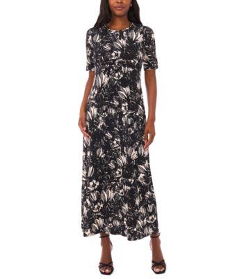 Vince Camuto - Women's Printed Short-Sleeve Maxi Dress