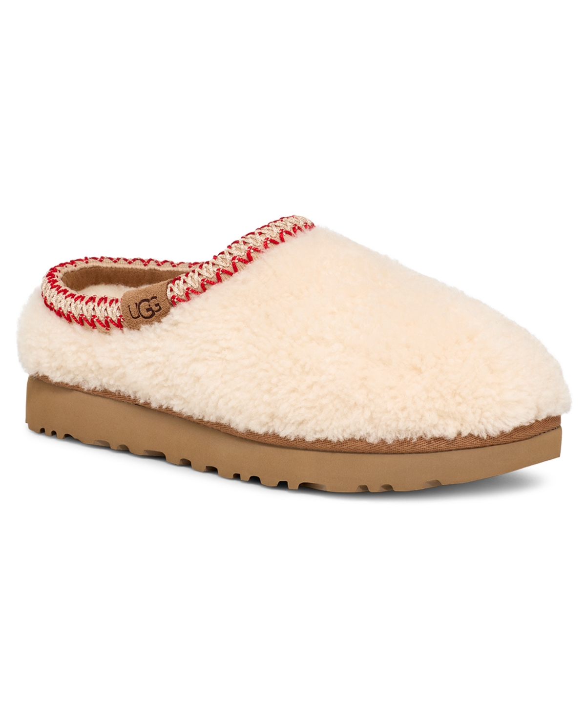 Ugg Tasman Maxi Curly Natural-coloured Slipper In Animal Print