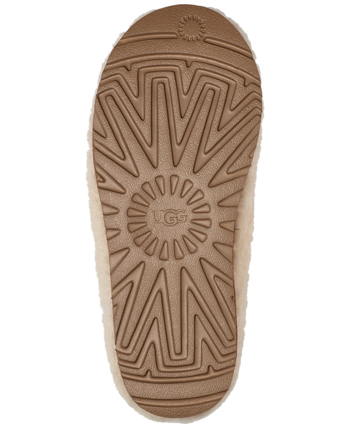 Ugg Tasman Maxi Curly Natural-coloured Slipper In Animal Print