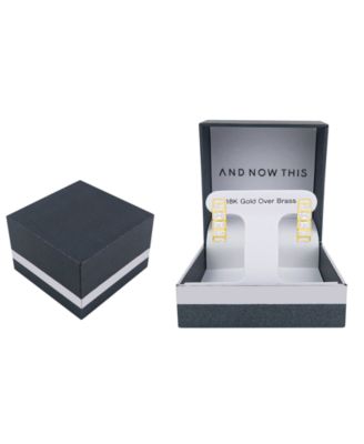 Cubic Zirconia Hinged Hoop Earrings