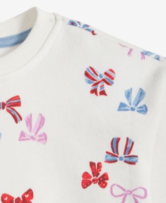 Girls' Toddler 2T-4T Crewneck Printed Sweatshirt, Macy's Exclusive