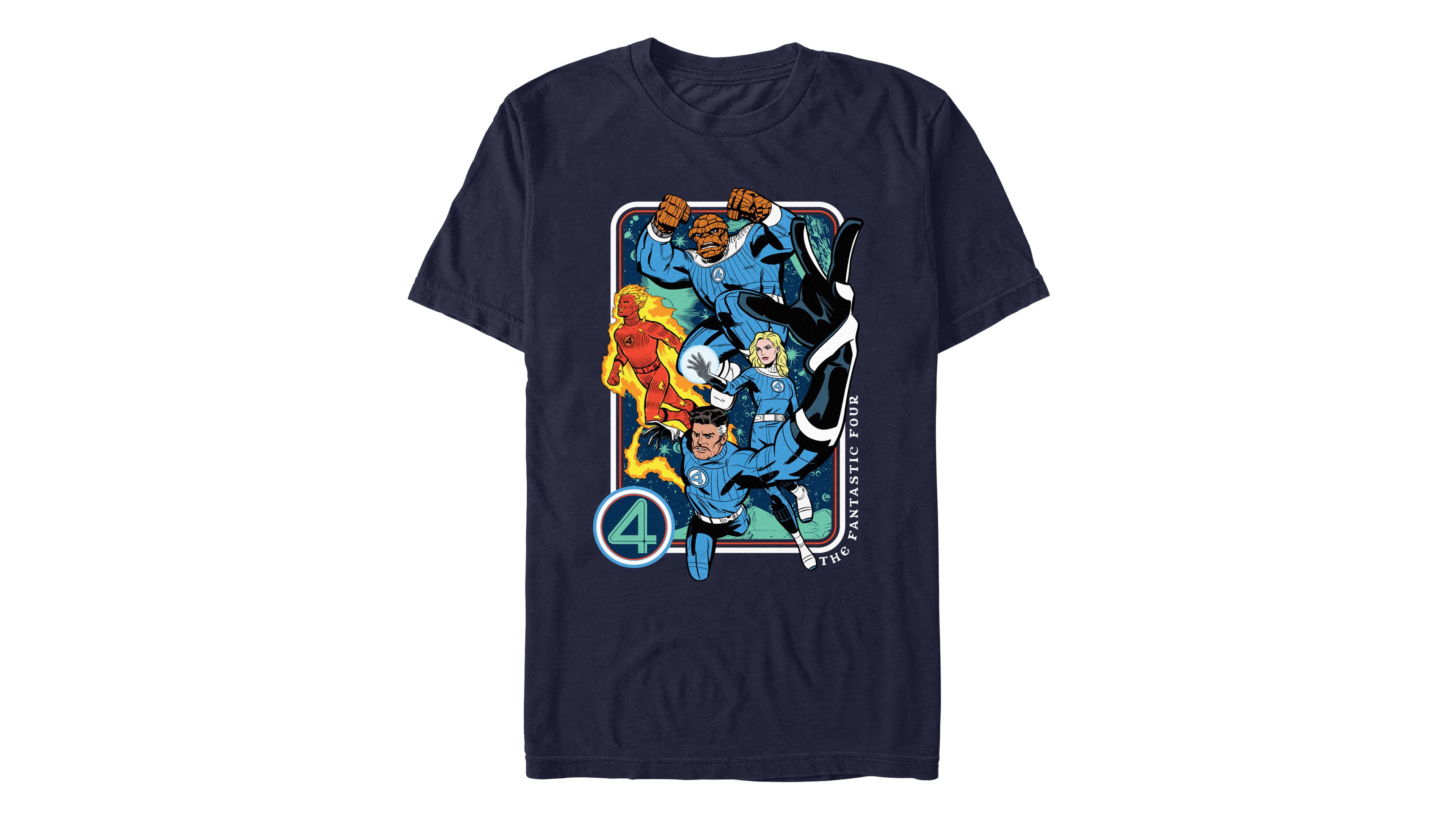 Fifth Sun Men's Fantastic 4 First Steps Crewneck Regular Fit T-Shirt