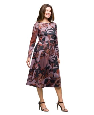 Women's Long Sleeve Midi Dress