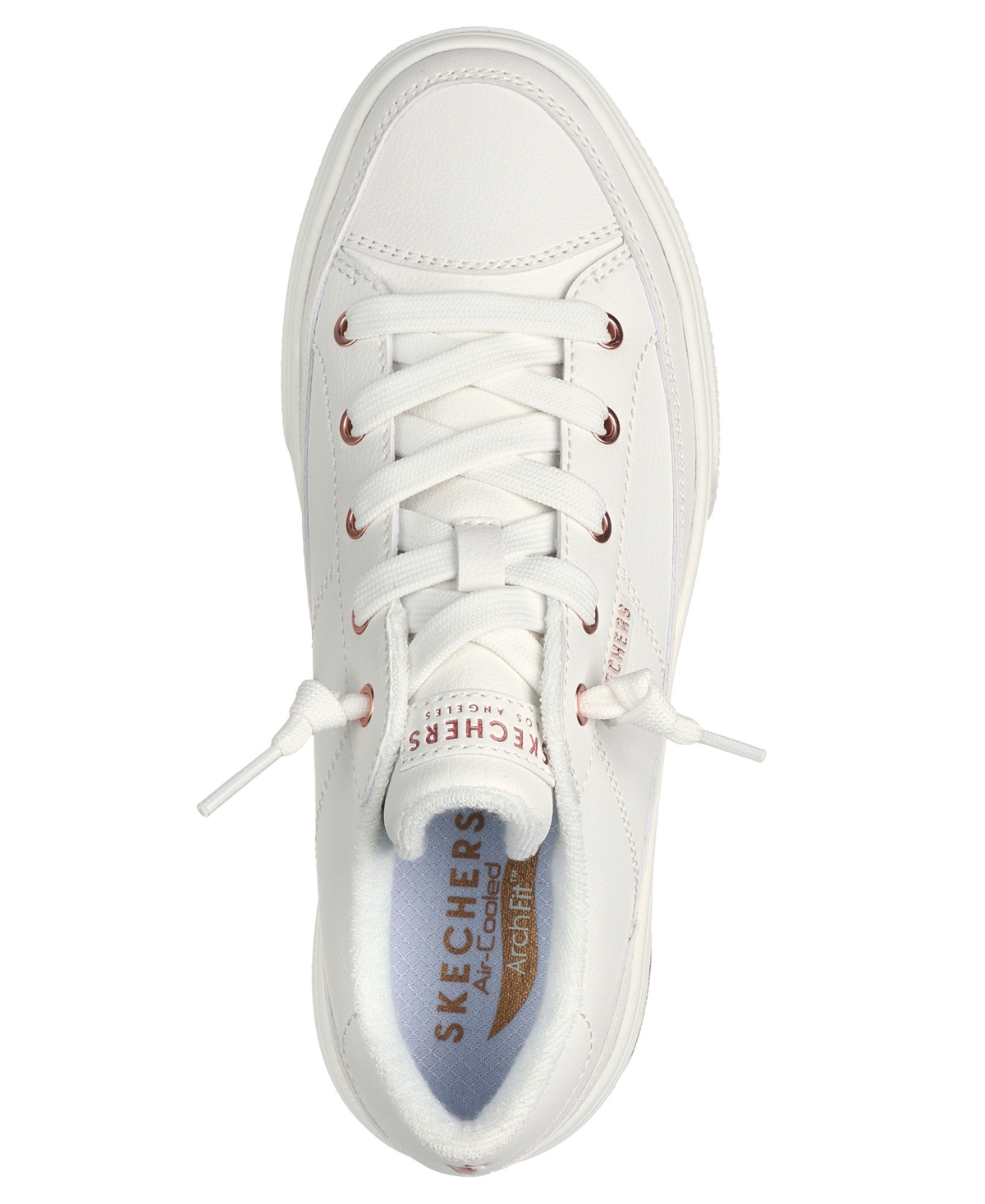 Skechers Womens Vegan Arch Fit Meet Ya There White Trainers In White