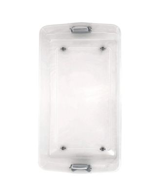 60 Quart Underbed Storage Container Bins with Latching Lid, Clear (2 Pack
