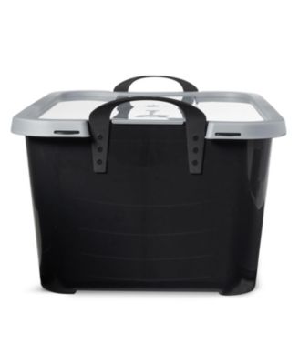 55 Quart Stackable Storage Bin, Heavy Duty Lidded Container, 6 Pack