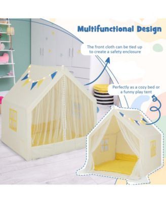 48 x 42 x 50 Inch Large Play Tent with Washable Cotton Mat Holiday Birthday Gift for Kids