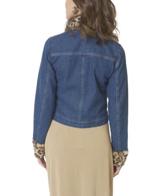 Women's Gia Denim And Fur Jacket