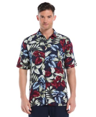 Cubavera - Men's Floral Print Short Sleeve Shirt