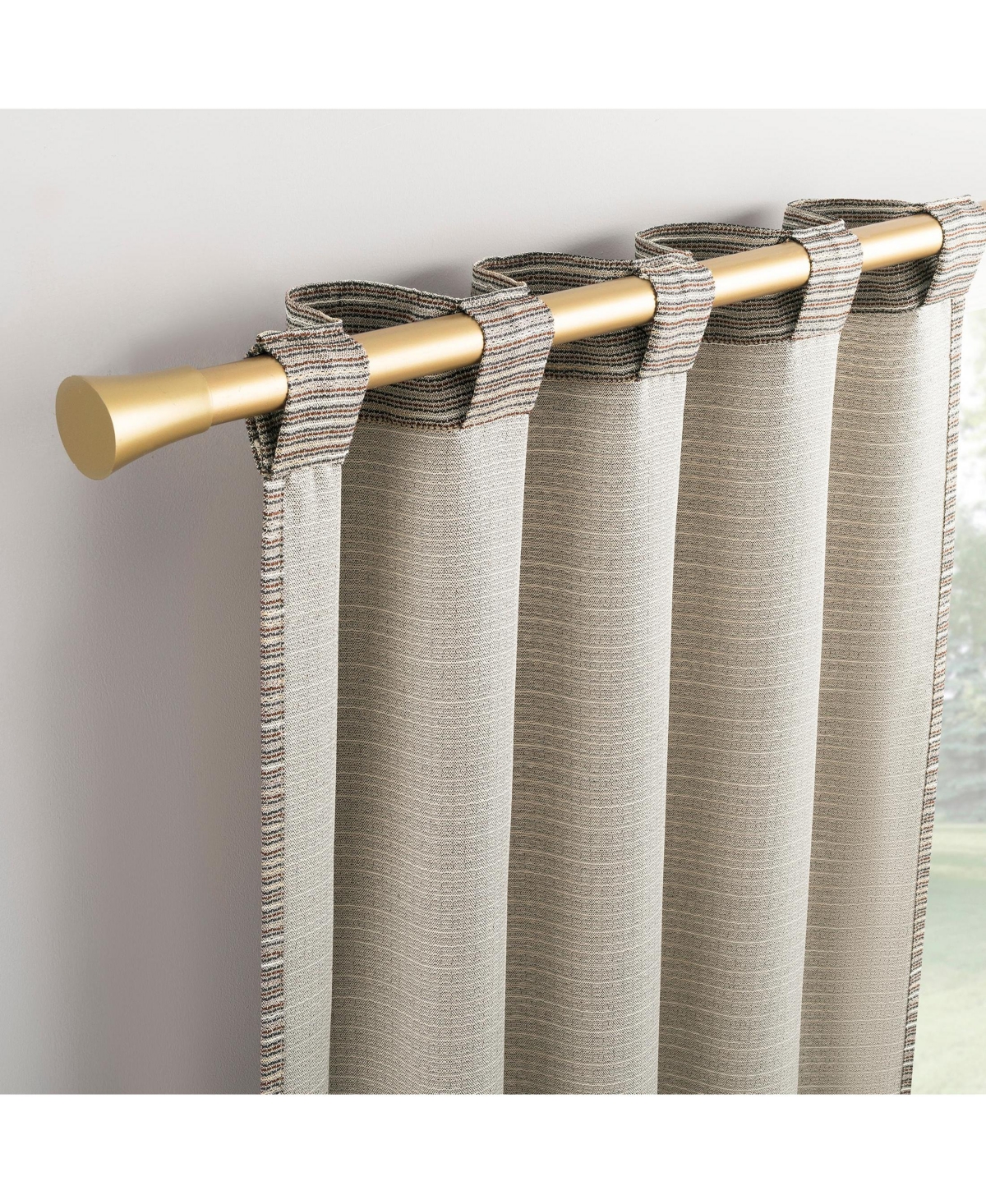 Lenora Space Dyed Textured Semi-Sheer Back Tab Curtain Panel