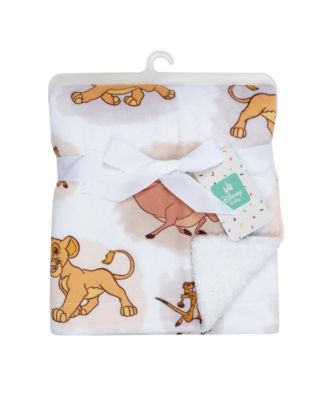Disney Baby Lion King Safari Soft White Fleece Baby Blanket