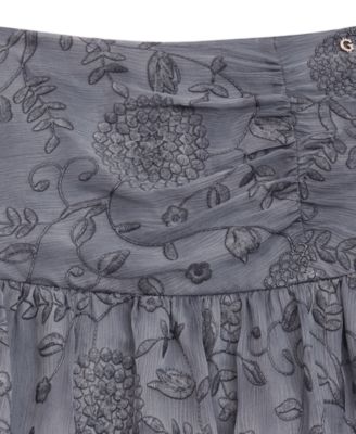 Girls' 7-16 Floral Embroidered Skirt