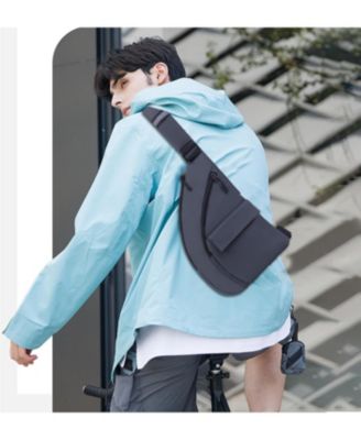 Anti Theft Travel Bag, Crossbody Bags Chest Sling Bag Purses for Women Men Black Right