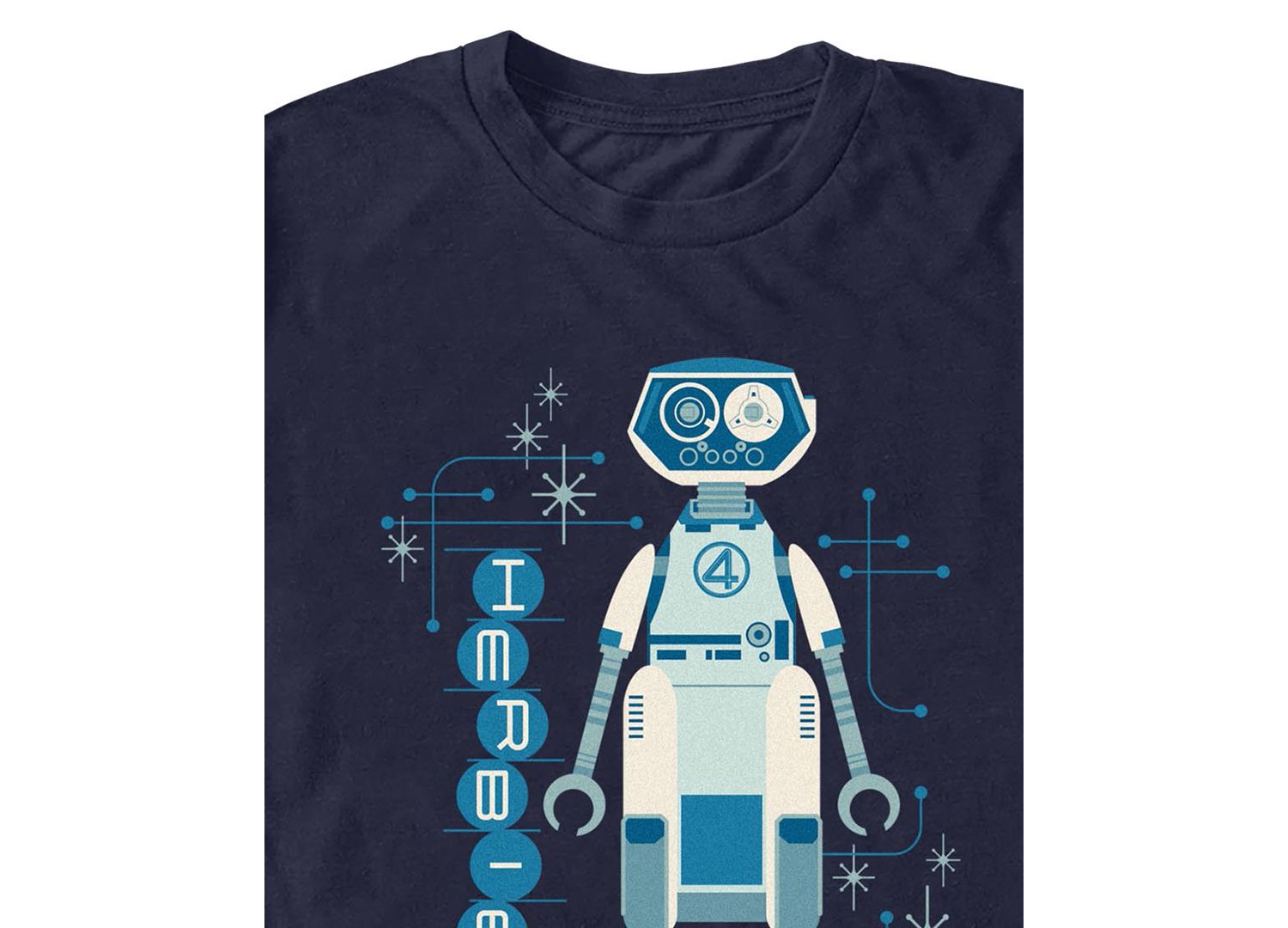 Men's Fantastic 4 First Steps Herbie Robot T-Shirt
