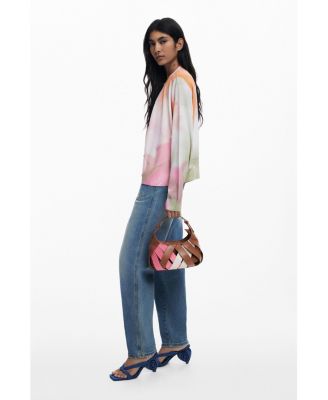 Women's Medium braided faux leather bag