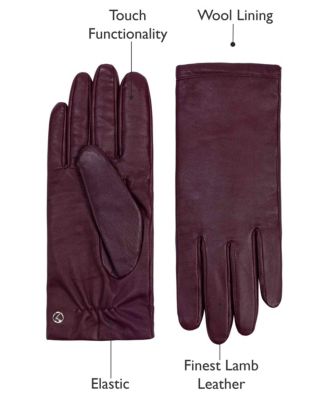 Women`s Premium Lamb Leather Touchscreen Gloves "CHELSEA"