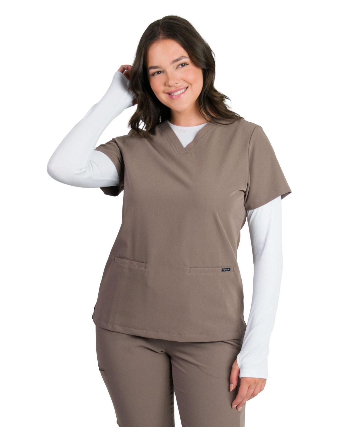 Medgear Sofia Women's Slim Scrubs Top with 3 Pockets