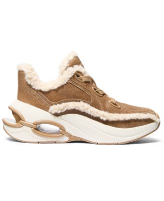 Michael Kors Women&#39;s Toni Trainer Fur Sneakers