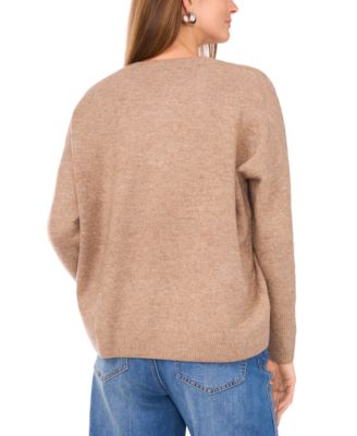 Women's Cozy V-Neck Drop-Shoulder Sweater