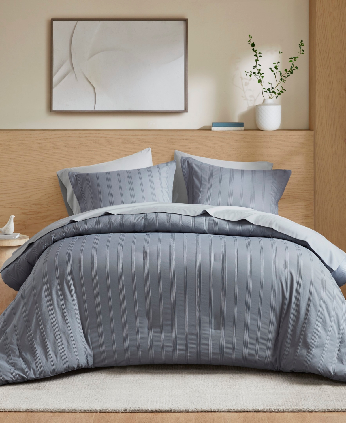 510 Design Logan Woven Striped 7-pc. Comforter Set, California King In Blue