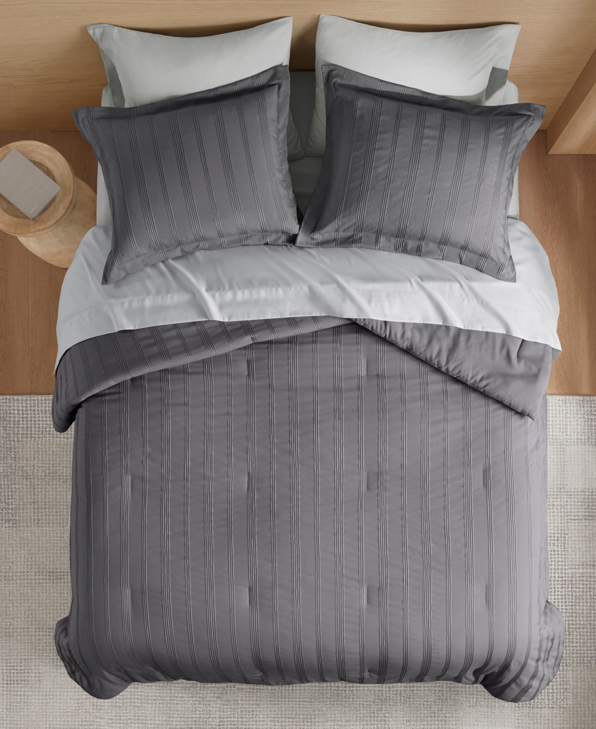 510 Design Logan Woven Striped 7-pc. Comforter Set, King In Gray