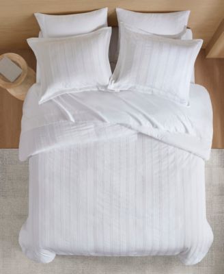 Logan Woven Striped 3-Pc. Duvet Cover Set, Queen