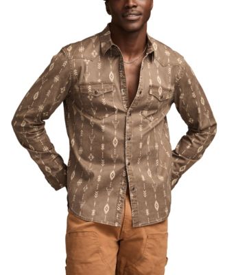 Lucky Brand - Men's Long Sleeve Twill Western Shirt