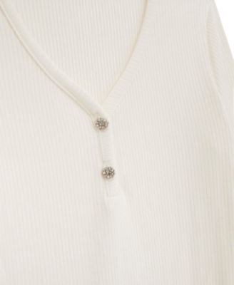 Girls' 7-16 Mini Me Style Stretch Rib Long Sleeve T-Shirt