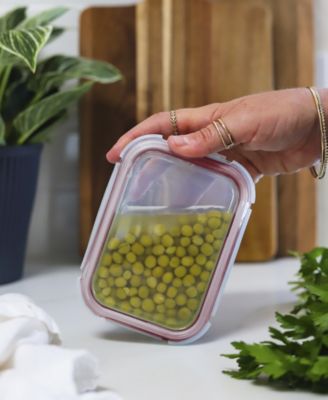 16-Pc. Fluted Glass Storage Set with Lid