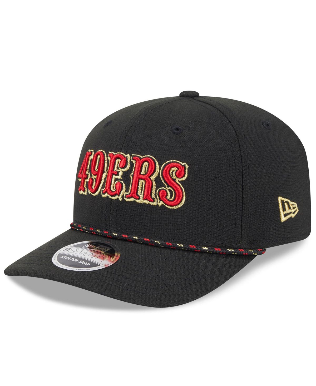 Мужская черная кепка с регулируемой посадкой San Francisco 49ers 2025 NFL Rivalries Sideline 9SEVENTY