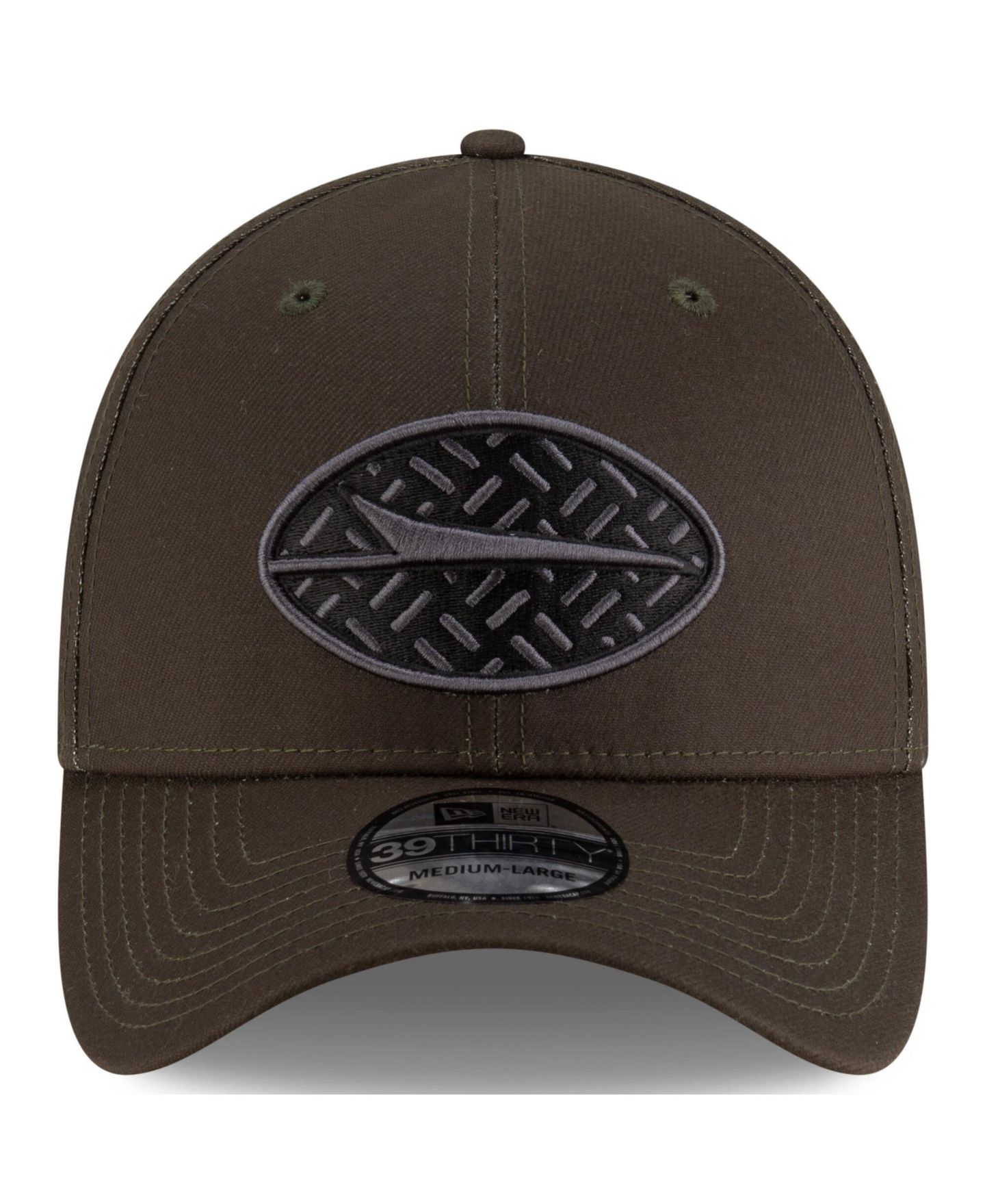 Мужская кепка New Era Dark Green New York Jets 2025 NFL Rivalries Sideline 39THIRTY Flex Hat — фото 2