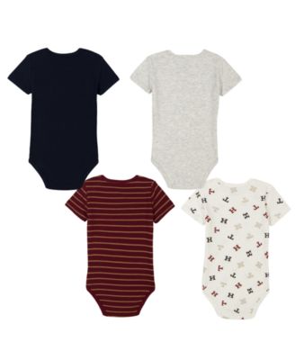 Baby Boys' Short Sleeve Bodysuit, 4-Piece Set