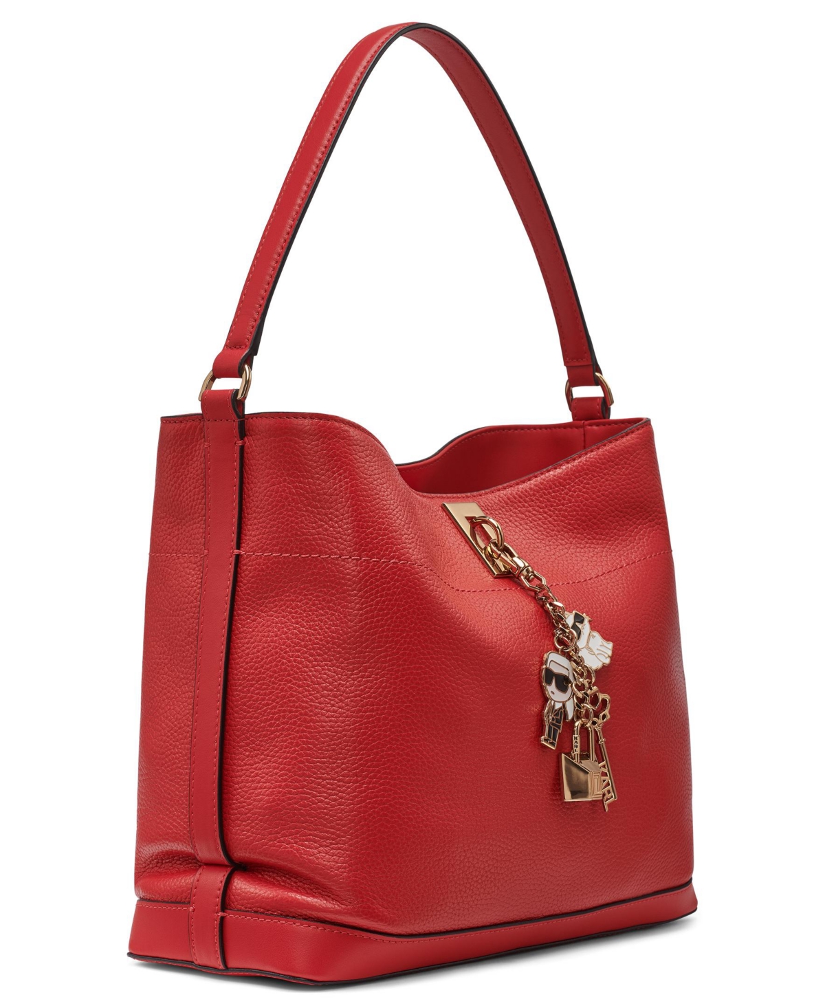 Karl Lagerfeld Gisele Hobo Magnetic Shoulder Bag In Red