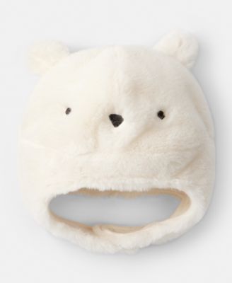 Baby Boys' or Baby Girls' Polar Bear Winter Trapper Hat