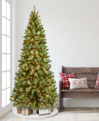 7.5 ft. Pre-Lit Teton Pine Artificial Christmas Tree with 600 Clear UL listed Lights
