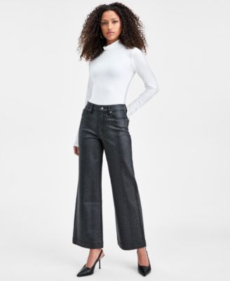 Women's Mock-Neck Jersey Long-Sleeve Top, Macy's Exclusive