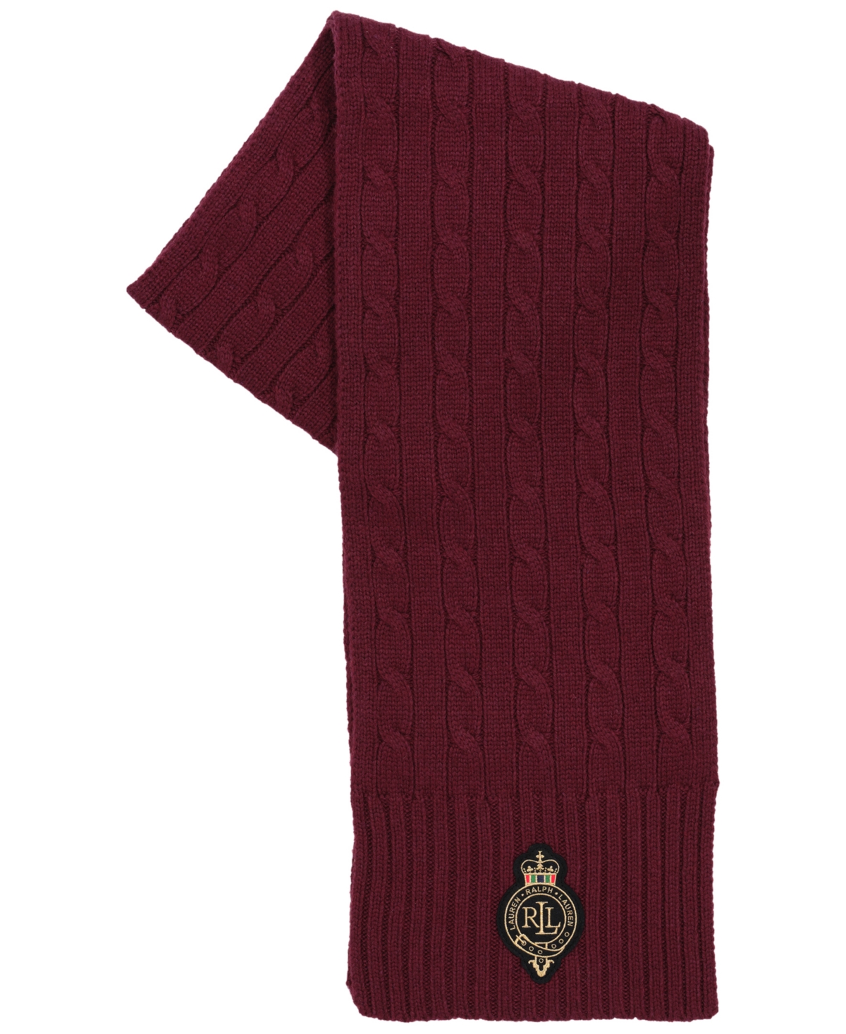 Lauren Ralph Cable Crest Patch Scarf