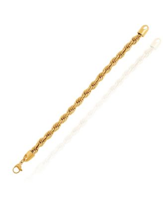Mens Gold-Tone Rope Chain Bracelet - 9'' Chain