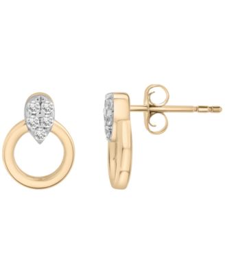 Diamond Stud Earrings (1/10 ct. t.w) in 14K Yellow Gold, Created for Macy's