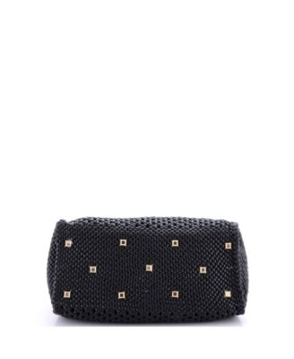 Medium Studio Satchel Woven Leather and Leather