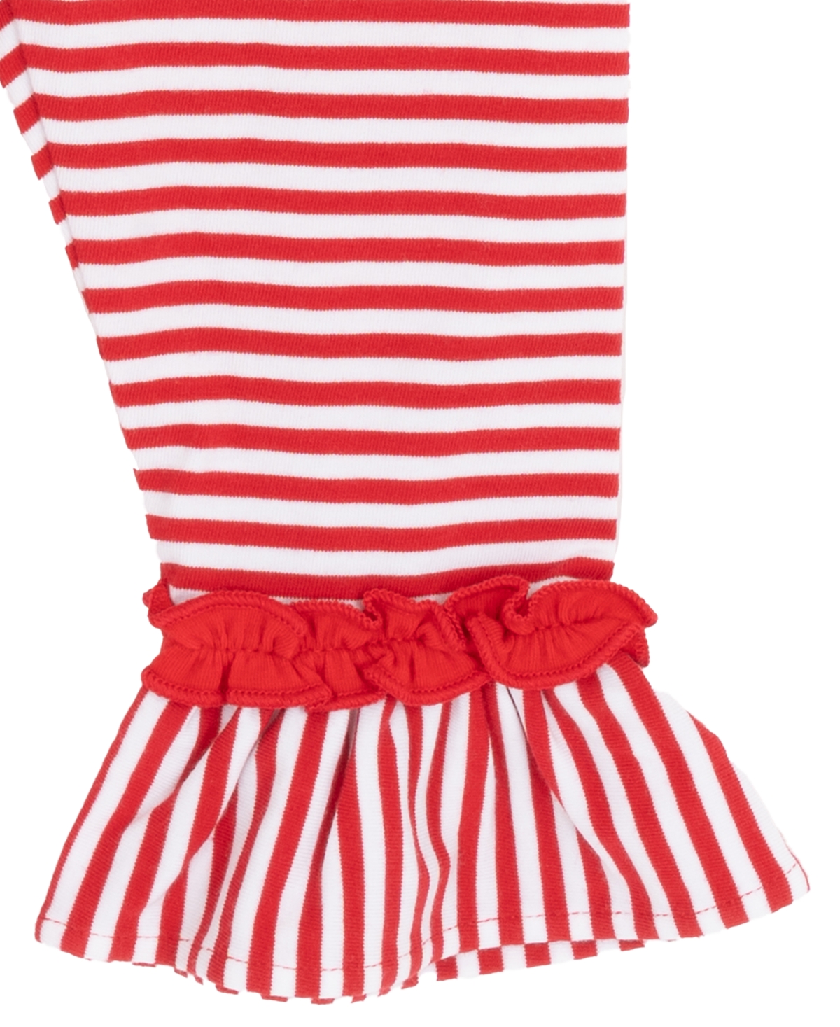 Rare Editions Baby Girl 2-Piece Santa Sleigh Top and Striped Leggings Set