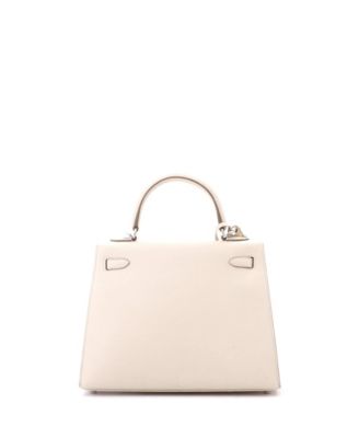 Kelly 25 Handbag Light Epsom with Palladium Hardware