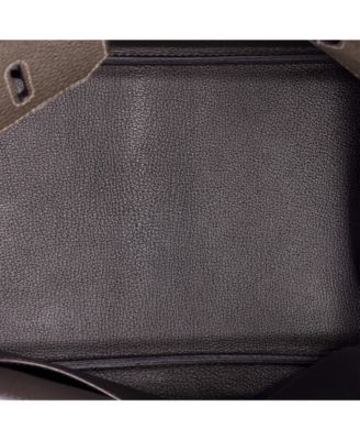 Birkin 35 Handbag Brown Togo with Palladium Hardware